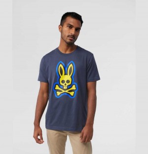 Tees Psycho Bunny Patchin Bunny Logo Tee Hombre 402 North Sea | JH5178063