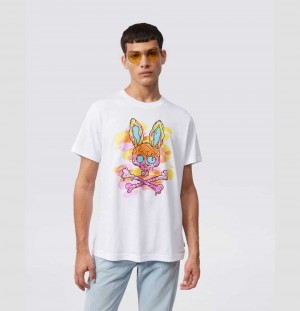 Tees Psycho Bunny Pb X Buff Monster Limited Edition Graphic Tee Hombre Blancos | PV9251740