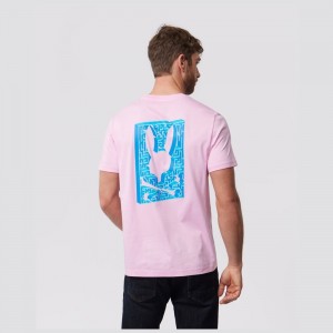 Tees Psycho Bunny Pisani Graphic Tee Hombre Rosas | BQ9852347