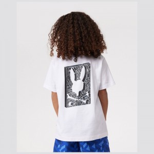 Tees Psycho Bunny Pisani Graphic Tee Niños Blancos | QV8356124