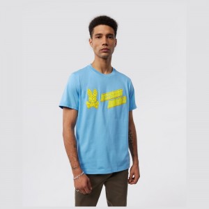 Tees Psycho Bunny Pisani Logo Graphic Tee Hombre 426 Montana Sky | PR3907156