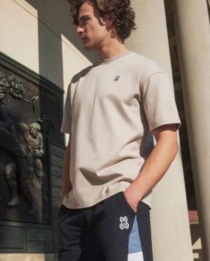 Tees Psycho Bunny Relaxed Fit Classic Crew Neck Tee Hombre 921 Sandstone | KY3974560