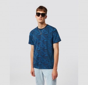 Tees Psycho Bunny Rockaway Camo Graphic Hombre 434 Aegean Sea | YO2506437