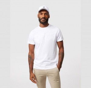 Tees Psycho Bunny Royce Flocking Graphic Hombre Blancos | SF8025974