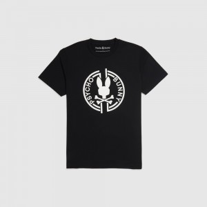 Tees Psycho Bunny Santa Fe Graphic Tee Hombre Negros | WY4073682