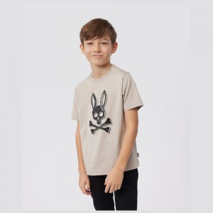 Tees Psycho Bunny Serge Graphic Tee Niños 921 Sandstone | AR8249310