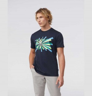 Tees Psycho Bunny Shubert Graphic Tee Hombre Azul Marino | IJ5278149