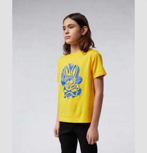 Tees Psycho Bunny Slaytor Graphic Tee Niños 704 Desert Marigold | OK7201436