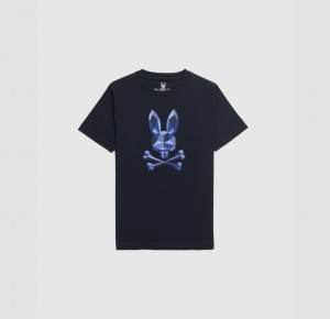 Tees Psycho Bunny Starwood Graphic Niños Azul Marino | NA0675249