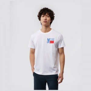 Tees Psycho Bunny Texas Tee Hombre Blancos | PI7814639