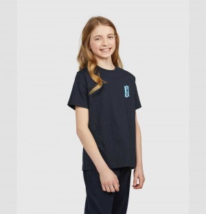 Tees Psycho Bunny Thames Two Sided Graphic Tee Niños Azul Marino | NB3405819