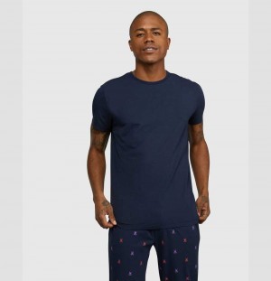 Tees Psycho Bunny Underwear 2 Pack Crew Neck Tee Hombre Azul Marino Azules | OB1243680