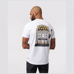 Tees Psycho Bunny Vegas City Tee Hombre Blancos | CT3621870
