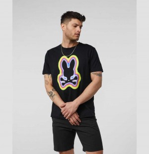 Tees Psycho Bunny Warner Graphic Tee Hombre Negros | MZ1056298