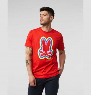 Tees Psycho Bunny Warner Graphic Tee Hombre Rojos | TO8315492