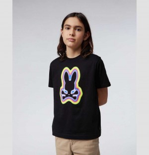 Tees Psycho Bunny Warner Graphic Tee Niños Negros | NQ3058297