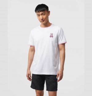 Tees Psycho Bunny Waverly Bunny Logo Tee Hombre Blancos | RF9867051