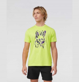 Tees Psycho Bunny Waverly Graphic Tee Hombre 320 Lime Granita | KP2198567