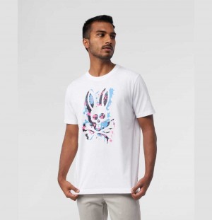 Tees Psycho Bunny Waverly Graphic Tee Hombre Blancos | VW4350197
